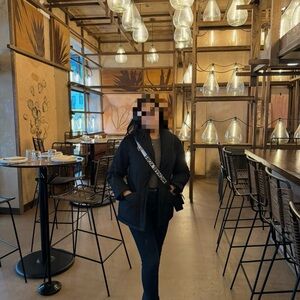 Banana Republic Black Shawl-Collar Belted Puffer